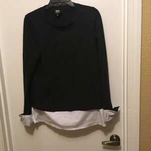 Chico's Black and White Layered Top